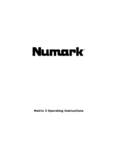 Numark MATRIX3 Operating Instructions Manual