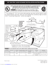 Electrolux EW30IS65JS Installation Instructions Manual