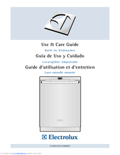 Electrolux EIDW6305GS - 24-in Built in Dishwasher Use And Care Manual
