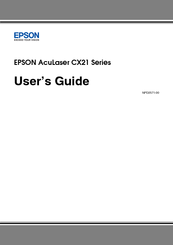 Epson Aculaser CX21N Series User Manual