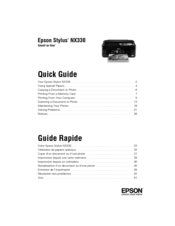 Epson Epson Stylus NX330 Manual Rapide