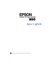 Epson Stylus Color 800N User Manual