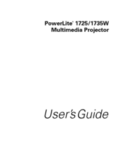 Epson V11H268020 - PowerLite 1725 XGA LCD Projector User Manual