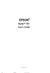 Epson Equity III+ User Manual
