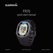 Garmin FR70 Quick Start Manual