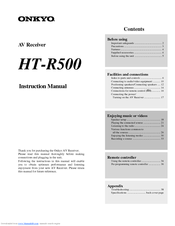 Onkyo HT-R500 Instruction Manual