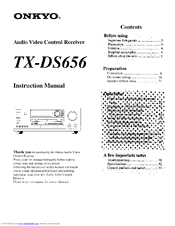 Onkyo TX-DS656 Instruction Manual