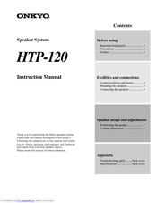 Onkyo HTP-120 Instruction Manual
