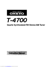 Onkyo T-4700 Instruction Manual