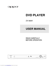 Oppo DV-980H User Manual