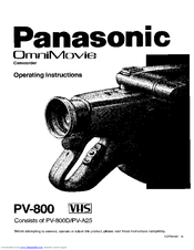 Panasonic OmniMovie PV-800 Operating Instructions Manual