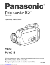 Panasonic Palmcorder PV-A216 User Manual