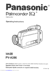 Panasonic PVA286D - VHS-C CAMCORDER User Manual