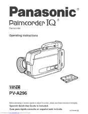 Panasonic PVA296D - VHS-C CAMCORDER User Manual