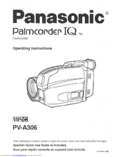 Panasonic Palmcorder IQ PV-A306 User Manual