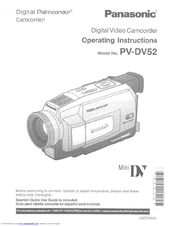 Panasonic PV-DV52 User Manual