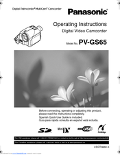 Panasonic PV-GS65 Operating Instructions Manual
