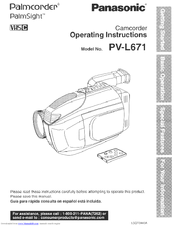Panasonic PVL671D - VHS-C CAMCORDER User Manual