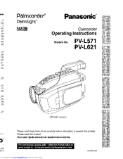Panasonic PVL621 - VHS-C MOVIE CAMERA User Manual