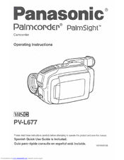 Panasonic Palmcorder PV-L677 User Manual