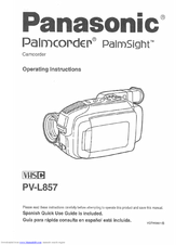 Panasonic PVL857 - VHS-C CAMCORDER User Manual
