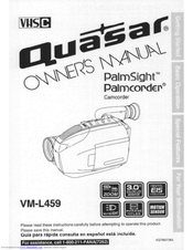 Quasar VML459 - VHS-C CAMCORDER User Manual