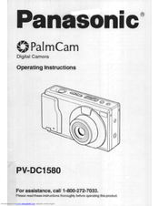 Panasonic PalmCam PV-DC1580 Operating Instructions Manual