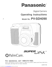 Panasonic PV-SD4090 - 1.3MP Digital Camera Operating Instructions Manual
