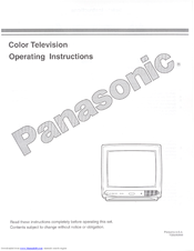 Panasonic CT-13R12 Operating Instructions Manual