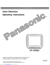 Panasonic CT-27G31 Operating Instructions Manual