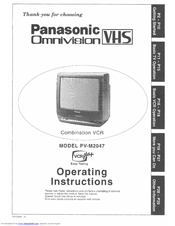 Panasonic OmniVision PV-M2047 User Manual