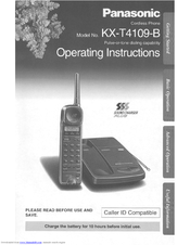 Panasonic KX-T4109-B Operating Instructions Manual