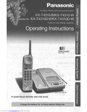 Panasonic KXT4310DB - CORDLES/ANS MAC/HYBR Operating Instructions Manual