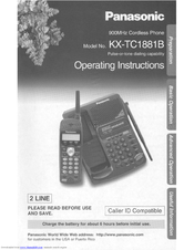 Panasonic KX-TC1881B User Manual