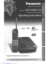 Panasonic KX-TCM417B User Manual