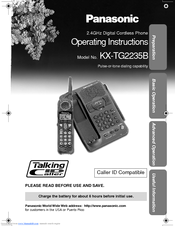 Panasonic KX-TG2235B - 2.4 GHz Digital Cordless Speakerphone Operating Instructions Manual