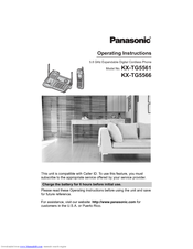 Panasonic KX-TG5566 Operating Instructions Manual