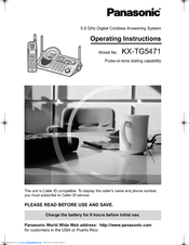 Panasonic Digital Answering Device Operating Instructions Manual