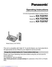 Panasonic KX-TG5766 Operating Instructions Manual