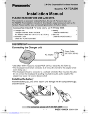 Panasonic KXTGA290 - FHSS ADT 2970 H/S PHONE Operating Instructions Manual
