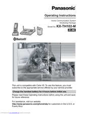 Panasonic  THA12 Operating Instructions Manual