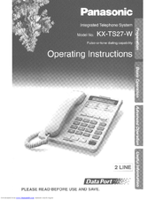 Panasonic KXTS27W - PHONE-2 L User Manual