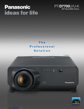 Panasonic PT-D7700U-K - SXGA+ DLP Projector Brochure & Specs