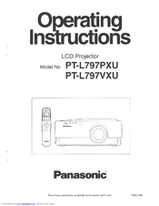 Panasonic PTL797PXU - LCD PROJECTOR Operating Instructions Manual