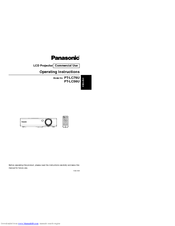 Panasonic PTLC56U - LCD PROJECTOR Operating Instructions Manual