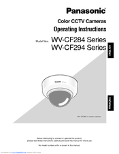 Panasonic WV-CF294T - Network Camera - Dome Operating Instructions Manual