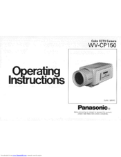 Panasonic WV-CP150 Operating Instructions Manual