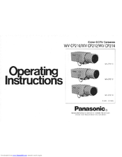 Panasonic WVCP212 - COLOR CAMERA Operating Instructions Manual