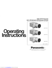 Panasonic WVCP222 - COLOR CCTV CAMERA Operating Instructions Manual