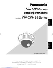 Panasonic WVCW484 - COLOR CCTV CAMERA Operating Instructions Manual